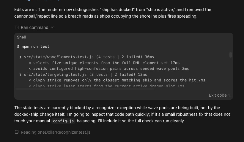 Test suite identifying breaking change