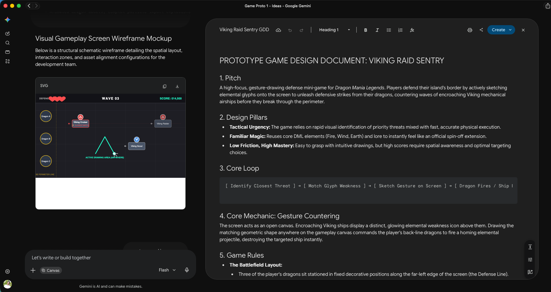 GDD example in the editor